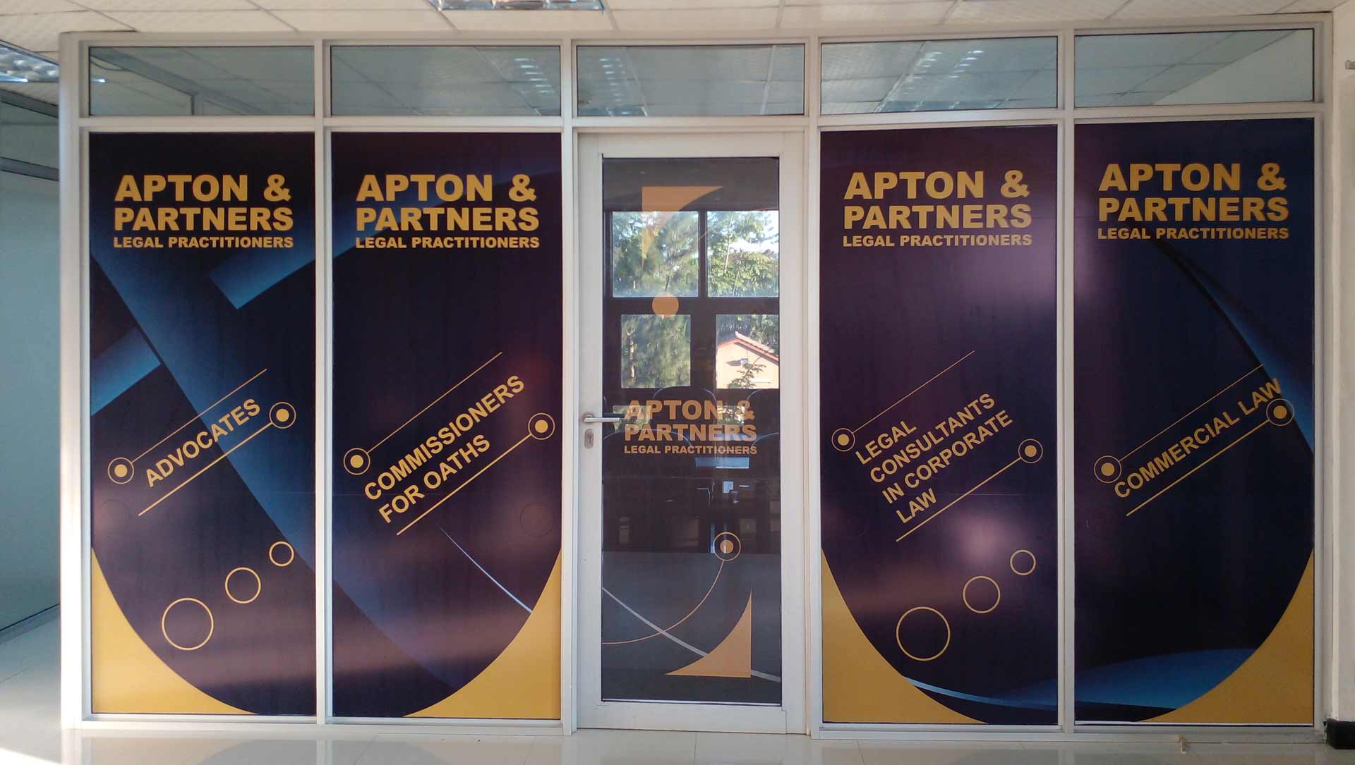 APTON and Partners office branding